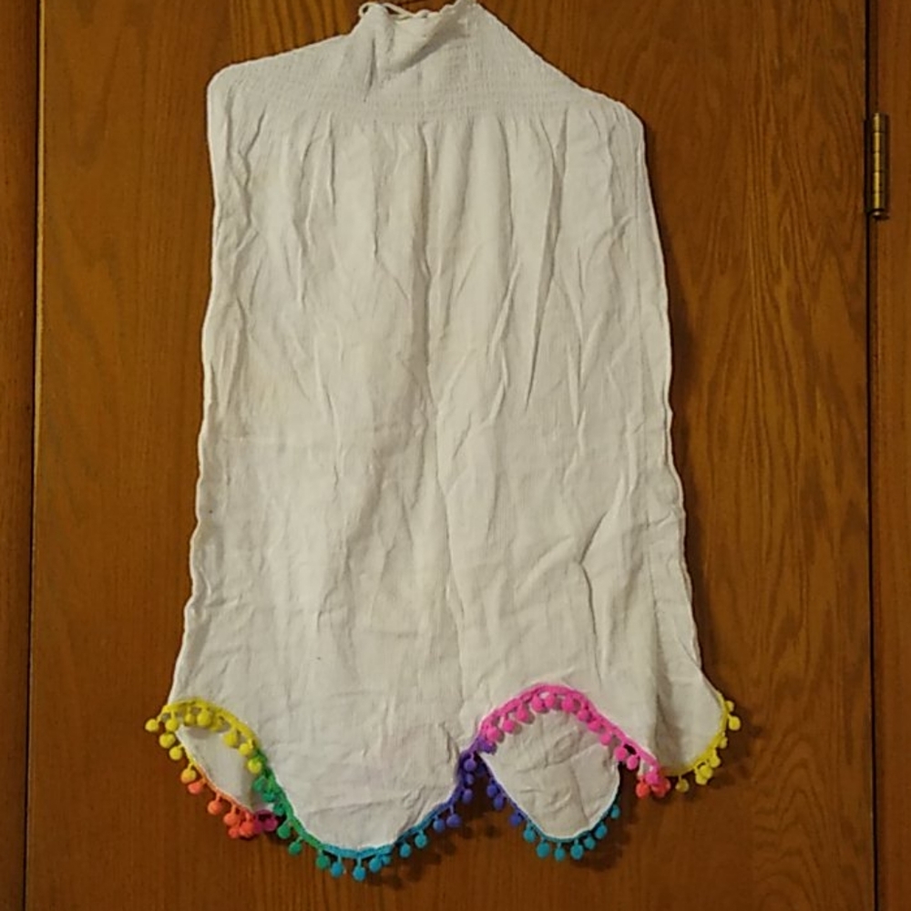 White pom-pom dress